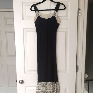 Black Slip Dress with Straps for Cocktail